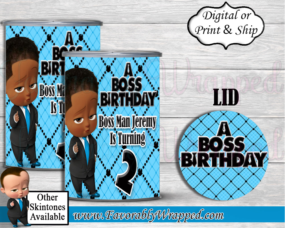 Boss Baby Boy Water Bottle Label-Boss Baby Birthday-Boss Baby Party –  Favorably Wrapped