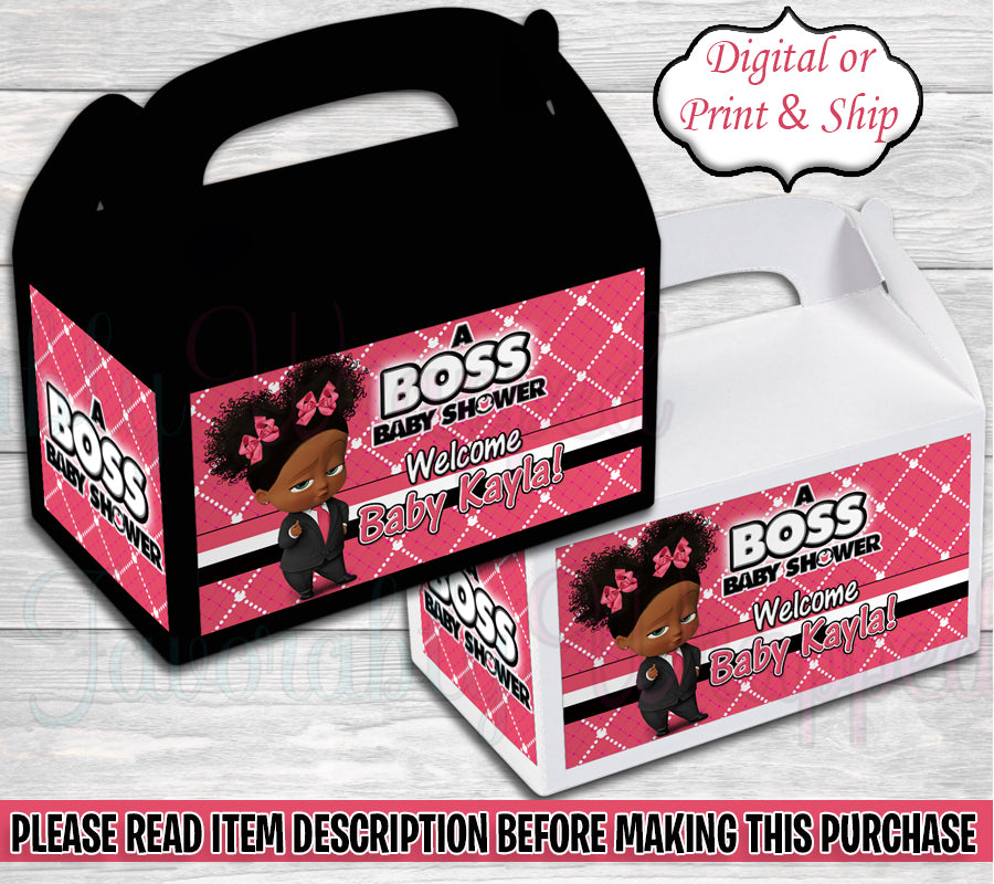 Boss baby favor store boxes