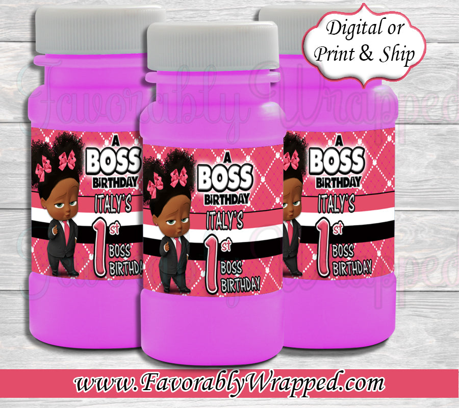 Boss Baby Boy Water Bottle Label-Boss Baby Birthday-Boss Baby