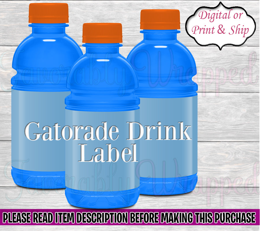 LABEL for Gatorade Water Bottle – Everything Labeled