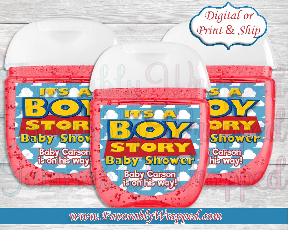 It's a Boy Story Baby Shower Water Bottle Labels-Toy Story Water Label –  Favorably Wrapped