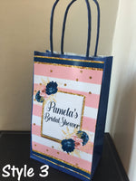 Navy Marsala Blush Gift Bags-Navy and Blush Gift Bag Labels-Gift Bag Labels-Bridal Shower-Wedding Gift Bags-Birthday Gift Bags-Favor Bags