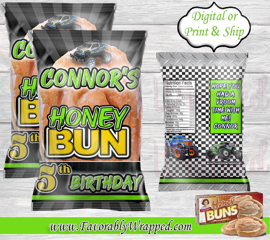 Custom Digital Honey Buns, Printed and Shipped Custom Honey Bun