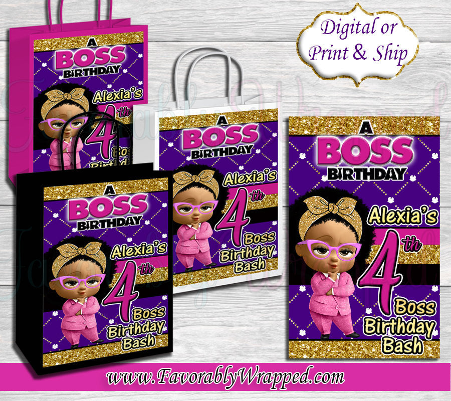 Boss Baby Goodie Bags with Candy - The Brat Shack Party Store