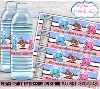 Football Water Labels-Sports Drink Label-Football Birthday-Football Party-Football Gender Reveal-Football Baby Shower-Sports Drink Label
