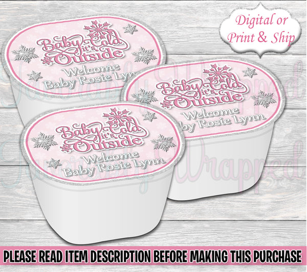 BABY ITS COLD OUTSIDE STACK CHIPS-BABY ITS COLD OUTSIDE BABY SHOWER-STACK CHIP LABELS