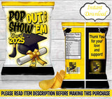 Graduation Chip Bag-Graduation Favor Bag-Graduation Party-Graduation Decor-High School Graduate-Graduation Treat Bag-College Graduate