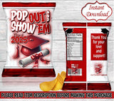 Graduation Chip Bag-Graduation Favor Bag-Graduation Party-Graduation Decor-High School Graduate-Treat Bag-College Graduate-Instant Download