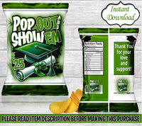Graduation Chip Bag-Graduation Favor Bag-Graduation Party-Graduation Decor-High School Graduate-Graduation Treat Bag-College Graduate