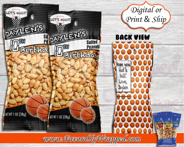 Basketball Peanut Wrapper-Peanut Label-Basketball Birthday-Basketball Party-Basketball-Basketball Baby Shower