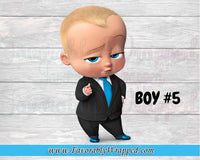 Boss Baby Boy Bubble Bottle Labels-Boss Baby Birthday-Boss Baby Party-Bubble Bottle Labels-Boss Baby Baby Shower-Boss Baby Party Favors