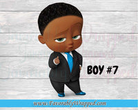 Boss Baby Birthday Gable Box Labels-Boss Baby Favor Boxes-Gable Box-Favor box