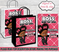 Boss Baby Girl Baby Shower Gift Bag-Boss Baby-Boss Baby Shower-Boss Baby Gift Bag Labels-Boss Baby Clipart