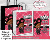 Girl Boss Birthday Gift Bag-Boss Baby-Boss Baby Birthday-Boss Birthday Party-Boss Party-Boss Baby Gift Bag Labels-Boss Baby Clipart