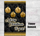 Black and Gold Christmas Gift Bag-Christmas Gift Bag Labels-Christmas Treat Bag-Christmas Favor Bag-Merry Christmas Gift Bag