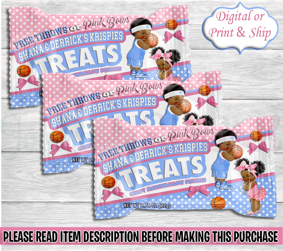 Free Throws or Pink Bows Rice Krispies Treats-Free Throws or Pink Bows – Favorably Wrapped for Free Printable Rice Bag Instructions