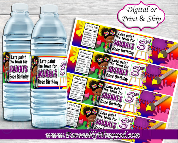 Paint Party Water Label-Paint Party Birthday-Art Party-Paint Party