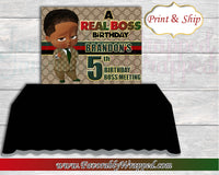 Gucci Inspired Boss Baby Table Backdrop-Boss Baby 4x3 Backdrop-Boss Baby Birthday-Gucci Boss Baby