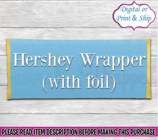 HERSHEY BAR WRAPPER WITH FOIL