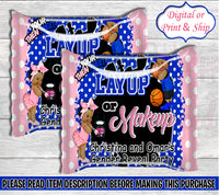 Layup or Makeup Mini Sour Patch Kids Wrapper-Layup or Makeup Chip Bag-Free Throws or Pink Bow Gender Reveal Chip Bag-Layup or Makeup Gender Reveal