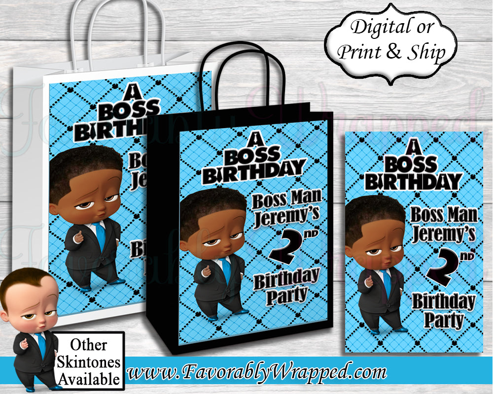 Boss Baby Boy Birthday Gift Bag-Boss Baby-Boss Baby Birthday-Boss Baby ...