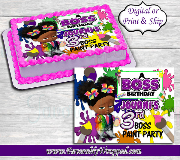 Paint Boss Baby Edible Cake Image-Boss Baby-Boss Baby Birthday-Boss Birthday Party-Boss Party-Boss Baby Edible Cake Image-Paint Boss Baby-Cake Image