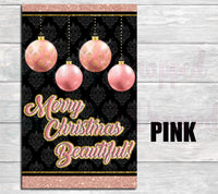 Black and Gold Christmas Gift Bag-Christmas Gift Bag Labels-Christmas Treat Bag-Christmas Favor Bag-Merry Christmas Gift Bag