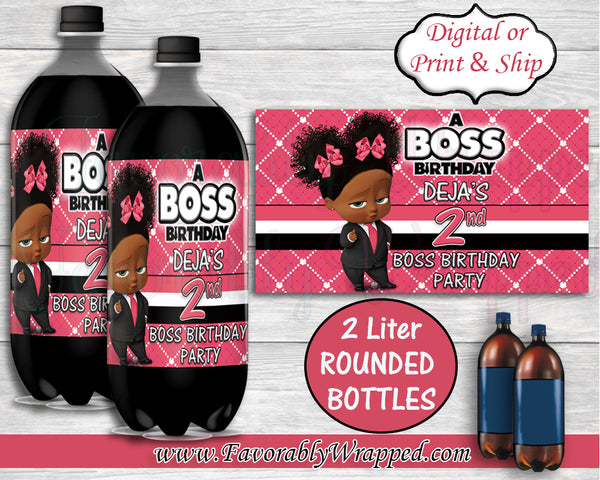 Girl Boss Birthday Soda Bottle Labels-Boss Baby-Boss Baby Birthday-Boss Birthday Party-Boss Party-Boss Baby Chip Bag Labels-Boss Baby Clipart