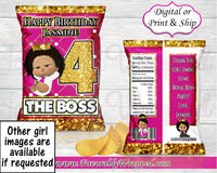 Boss Baby Girl Chip Bag-Boss Baby Birthday-Boss Baby Party-Boss Baby-Purple Boss Baby