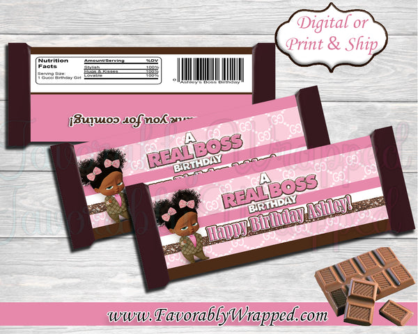 Gucci Inspired Boss Baby Hershey Bar Wrappers-Boss Baby Hershey Bar Wrapper-Gucci Hershey Bar Wrapper-Pink Gucci Boss Baby Birthday Hershey Bar