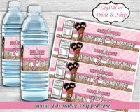 Pink Gucci Inspired Boss Baby Birthday Water Bottle Labels-Boss Baby Water Label-Pink Gucci-Gucci Boss Baby