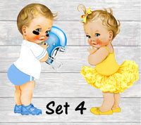 Touchdowns or Tutus Chip Bag-Touchdowns or Tutus Gender Reveal Party-Touchdowns or Tutus Decorations-Touchdowns or Yellow Tutus