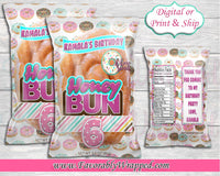 Donut Honey Bun Wrappers-Donut Birthday-Donut Party-Chip Bag-Honey Bun Wrappers-Donut Treat Bag-Chip Bag Label-Donut Party Favor-Honey Bun