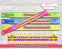 Pineapple Bubble Wand Labels-Hawaiian Bubble Wand Labels-Luau Party-Aloha Party-Luau Birthday-Hawaiian Birthday Party-Tropical Birthday