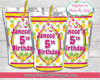 Pineapple Juice Labels-Hawaiian Juice Labels-Luau Party-Aloha Party-Luau Birthday-Hawaiian Birthday Party-Tropical Birthday-Tropical Party