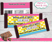 What Will It Bee Bumble Bee Gender Reveal Hershey Bar Wrapper-Bumble Bee Hershey Wrapper-Bumble Bee Gender Reveal-Bumble Bee Baby Shower
