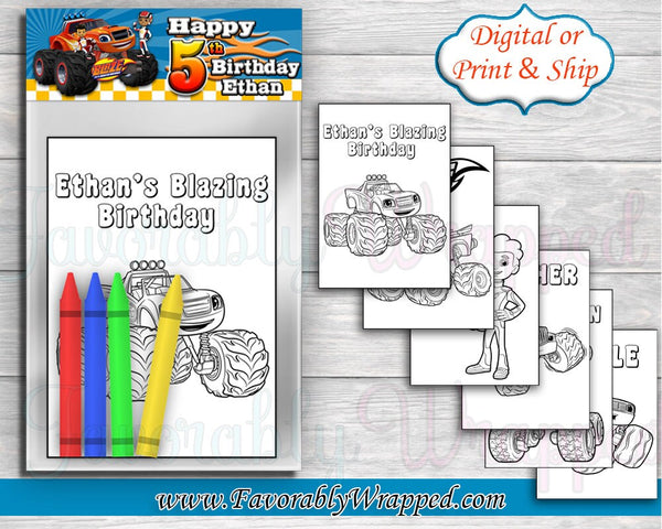 Blaze and the Monster Machine Coloring Pages-Monster Truck Coloring Pack-Monster Truck Birthday Party-Blaze Birthday-Coloring Pages