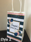Navy Marsala Blush Gift Bags-Navy and Blush Gift Bag Labels-Gift Bag Labels-Bridal Shower-Wedding Gift Bags-Birthday Gift Bags-Favor Bags