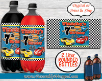 Race Car Soda Bottle Labels-Hot Wheels Soda Bottle Label-Race Car Birthday Party-Cars Birthday-Hot Wheels Birthday-Race Car Decorations