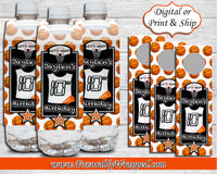 Basketball Water Tag-Basketball Water Label-Basketball Birthday-Basketball Party-Basketball Water Bottle Label-Basketball Baby Shower
