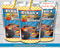Blaze and the Monster Machine Juice Label-Monster Truck Juice Label-Monster Truck Birthday Party-Blaze Birthday-Juice Label-Big Truck Party