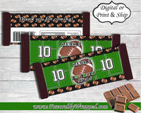 Football Hershey Bar Wrapper-Hershey Bar Wrapper-Football Birthday-Football Party-Football-Football Baby Shower-Football Candy Bar Wrapper