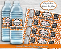 Basketball Water Label-Basketball Water Bottle Label-Basketball Birthday-Basketball Party-Basketball Favor-Basketball-Basketball Baby Shower