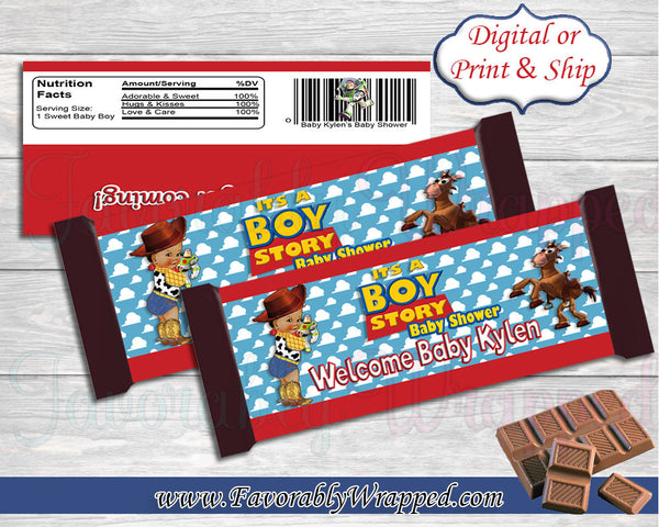Its a Boy Story Hershey Bar Wrapper-Toy Story Baby Shower Hershey Bar Wrapper-Toy Story Baby Shower-Baby Shower-Its a Girl-Its a Boy