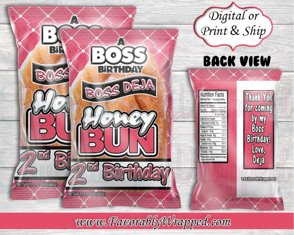 Boss Birthday Honey Bun Wrapper-Boss Baby-Boss Baby Birthday-Boss Birthday Party-Honey Bun Wrapper-Boss Baby Donut Wrapper-Chip Bag Labels