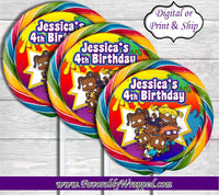 Rugrats Lollipop Label-Rugrats Baby Shower Lollipop Label-Lollipop Labels-Rugrats Birthday Party-Rugrats Clip art-Swirl Pop Labels