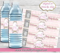 Swan Baby Shower Water Bottle Labels-Swan Water Label-Swan Baby Shower-Water Labels-Baby Shower-It's a Boy-Its a Girl-Swan Decoration