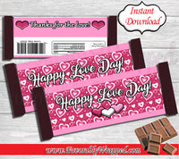 Valentine's Day Hershey Bar Wrapper-Valentines Chocolate Candy Bar-Valentines Candy Bar-Valentine's Day Chip Bag-Instant Download-Digital