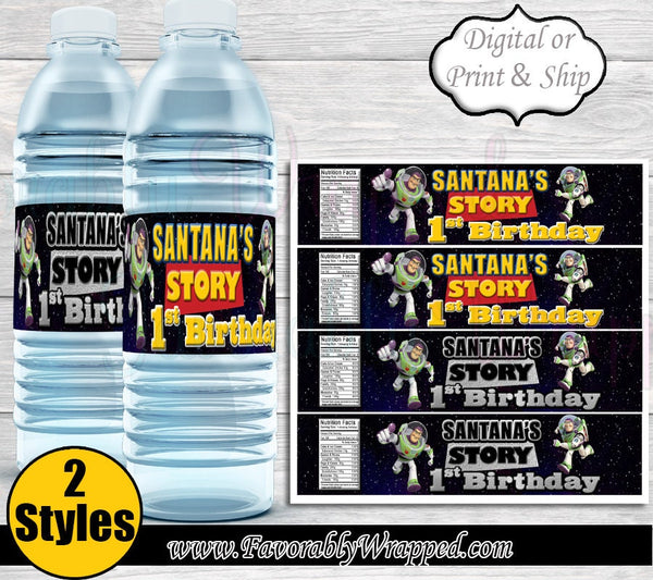 Buzz Lightyear Water Bottle Labels-Toy Story Water Label-Toy Story Baby Shower-Water Labels-Baby Shower-Toy Story Birthday-Buzz Lightyear