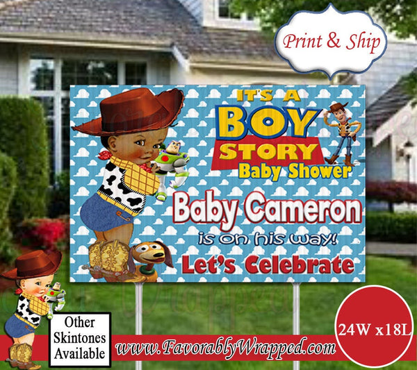 It's a Boy Story Baby Shower Yard Sign-Toy Story Yard Sign-Toy Story Baby Shower-Yard Sign-Baby Shower-It's a Boy-Its a Boy Story Chip Bag